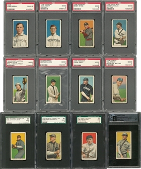 1909-11 T206 White Border Graded Collection (12 Different) Including McGraw